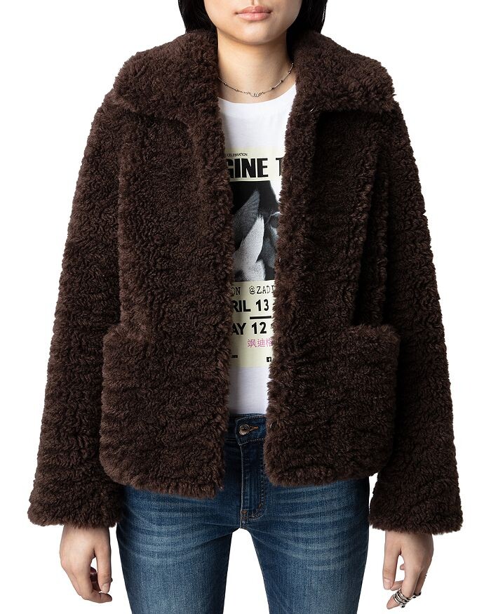 

Пальто из искусственного меха Zadig & Voltaire Fred, коричневый