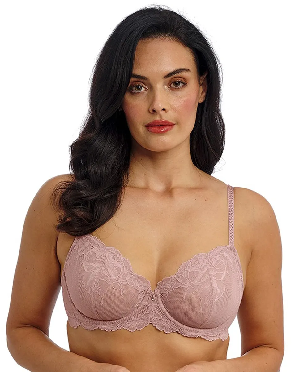 

Бюстгальтер-балконет с косточками, эластичный с цветочным кружевом Wacoal, розовый