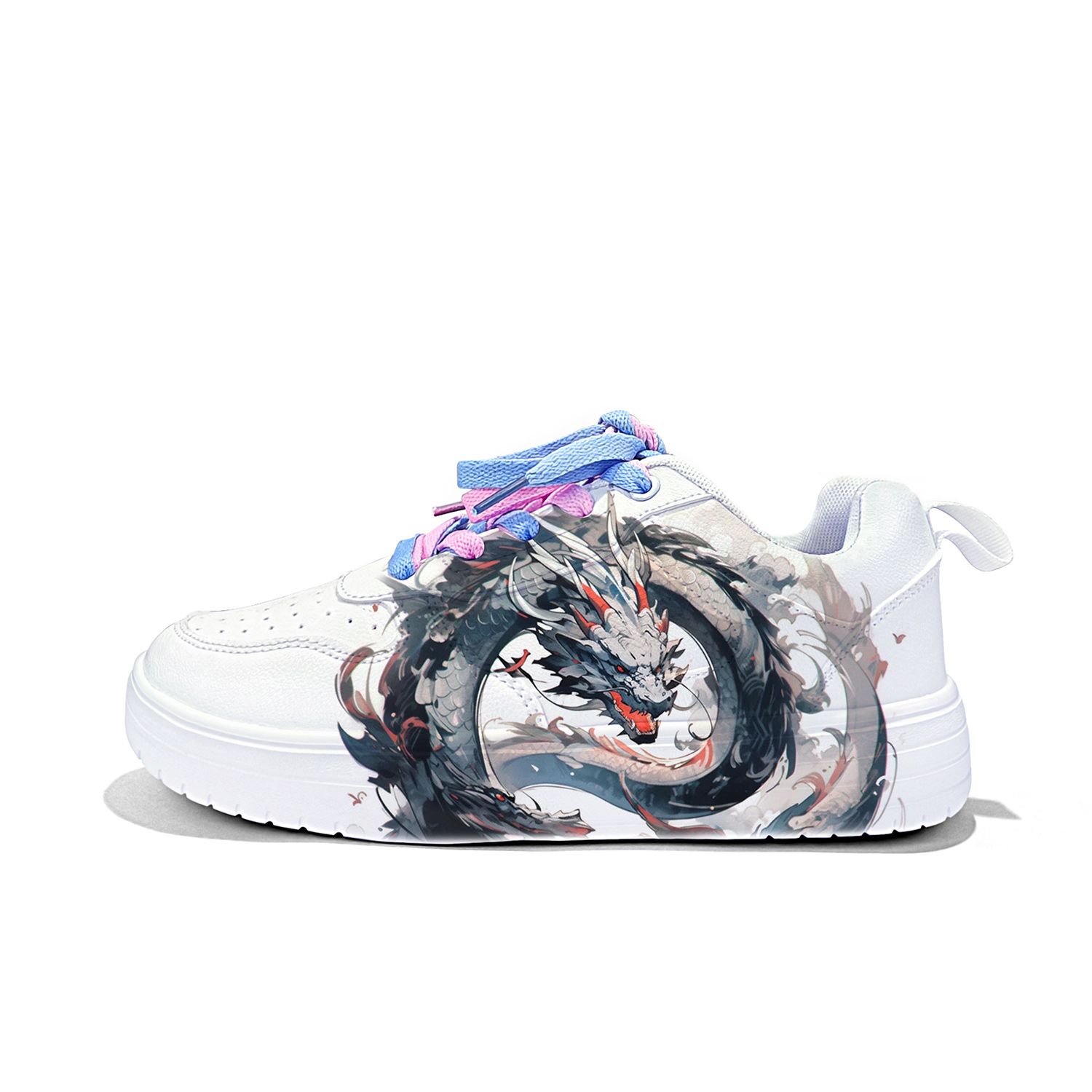 

Cold cicadas yesterday Дышащие легкие низкие кеды унисекс белый темная тень дракона ZLA2185D, цвет White-Dark Shadow Dragon-ZLA2185D