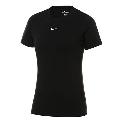 

Футболка с вышитым логотипом спортивные с круглым вырезом Nike, черный
