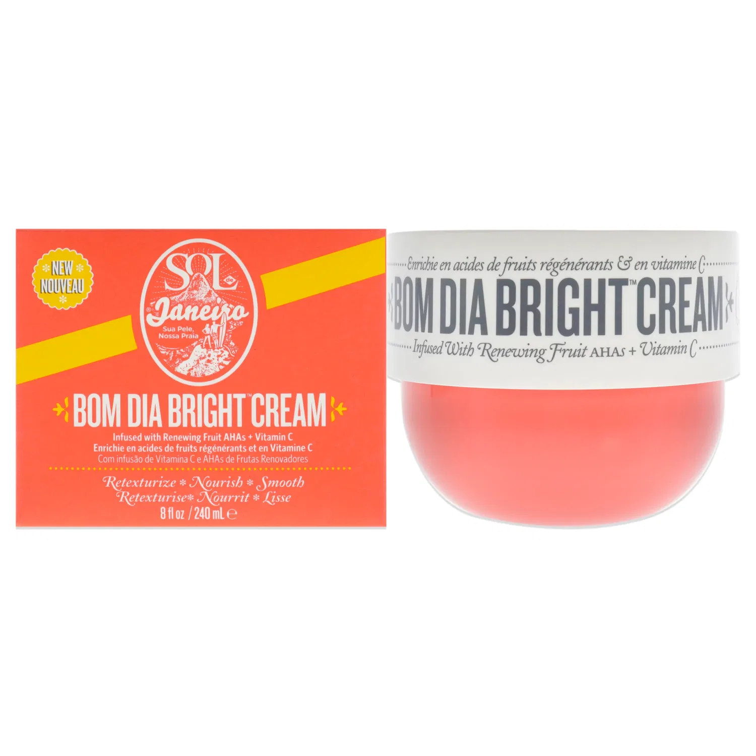 Крем Bom Dia Bright от Sol de Janeiro для унисекс - крем, 8 унций, белый