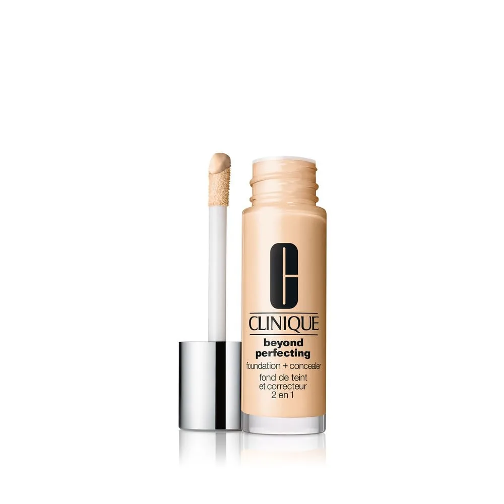 Жидкая тональная основа и консилер Clinique Beyond Perfecting Lightweight для сухой, комбинированной и жирной кожи | Полное покрытие + естественный матовый финиш, AG Bone WN 04 - very fair, warm-neutral undertones
