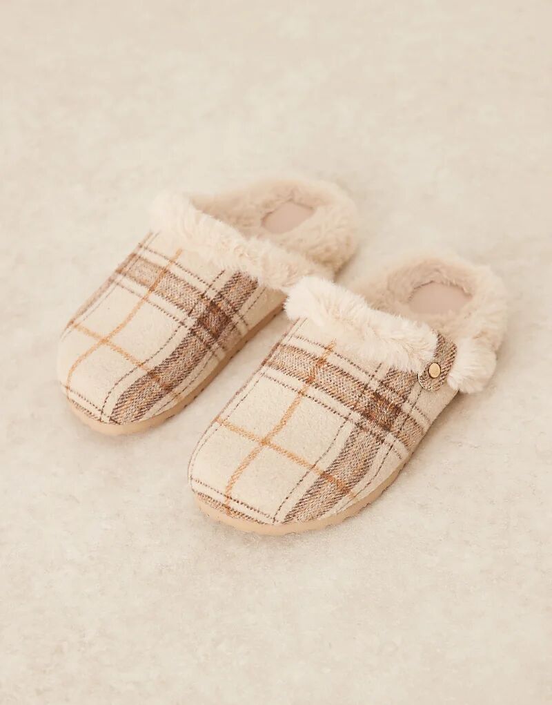 Тапочки-мюли Zabby Clog в клетку от ASOS DESIGN — фото 2