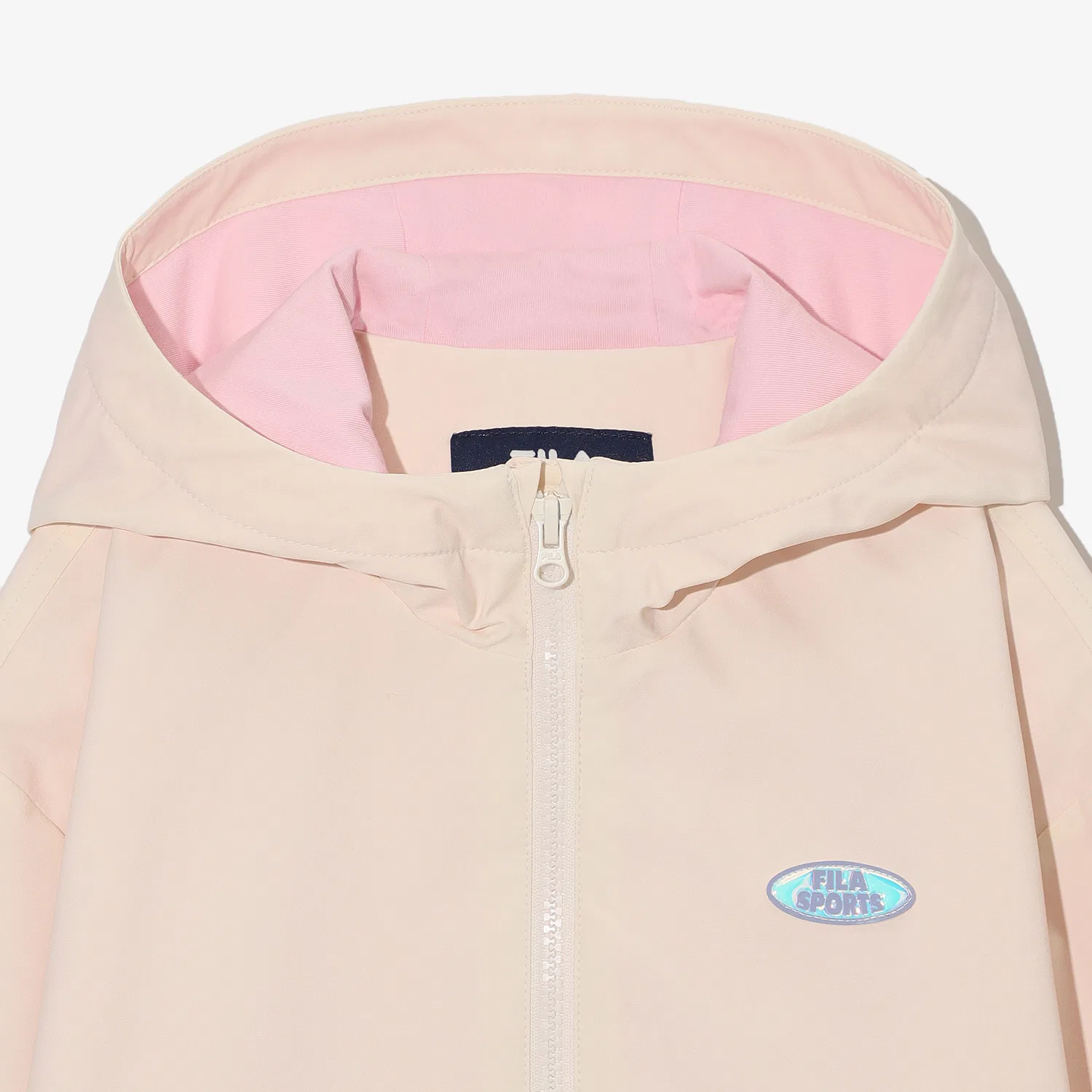Детская куртка с капюшоном бежевая от Fila Kids — фото 3