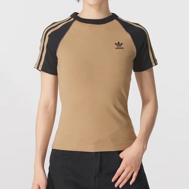 Футболка женская Adidas Originals, коричневый — фото 2