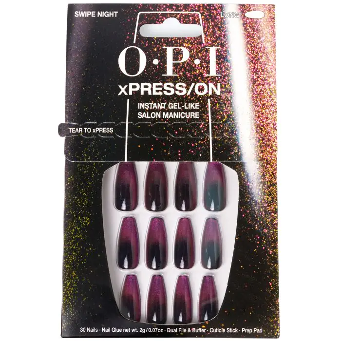 

Накладные ногти xpress/on uñas postizas Opi, цвет swipe night