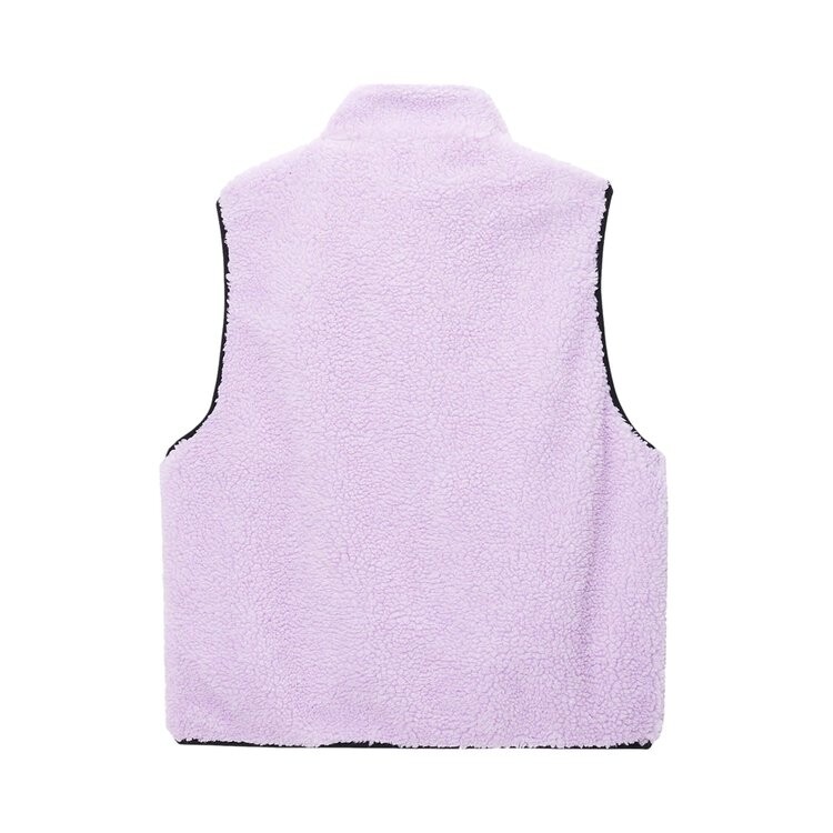 Жилет Stussy Sherpa Reversible Vest, фиолетовый — фото 2