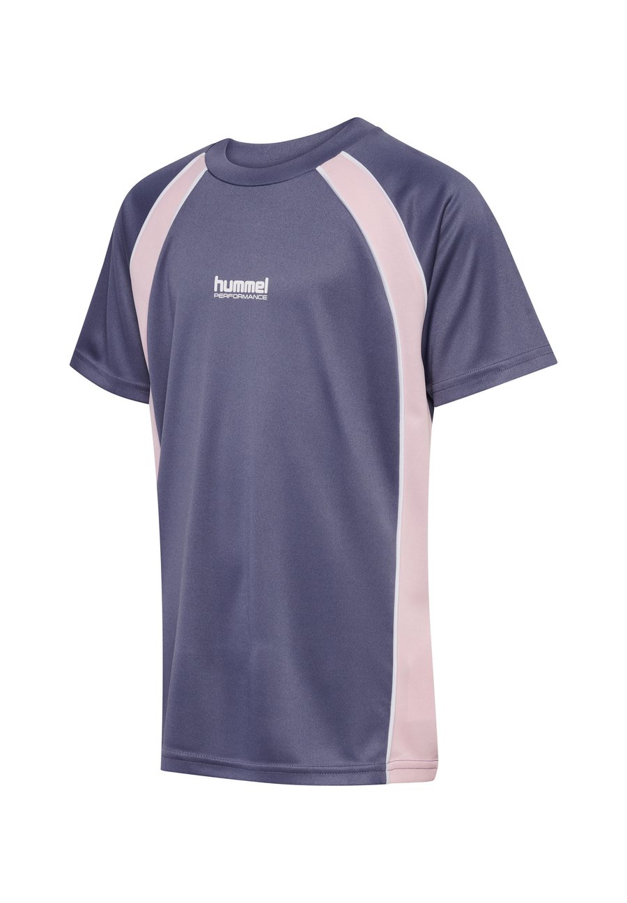 Футболка Hummel Sports T-shirt, Heron/Royal Blue — фото 4