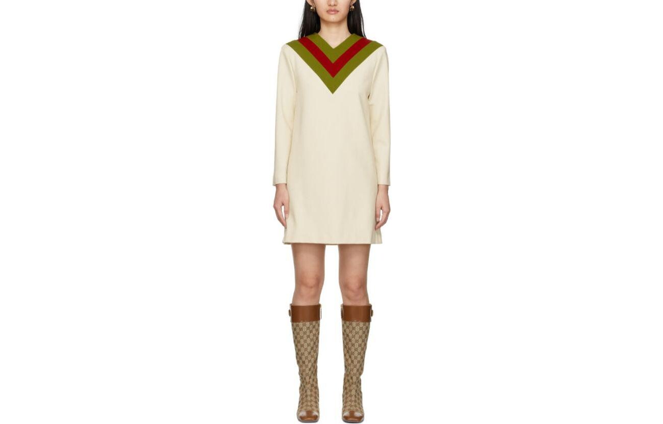 

Платье с длинными рукавами женское бежевое Gucci
