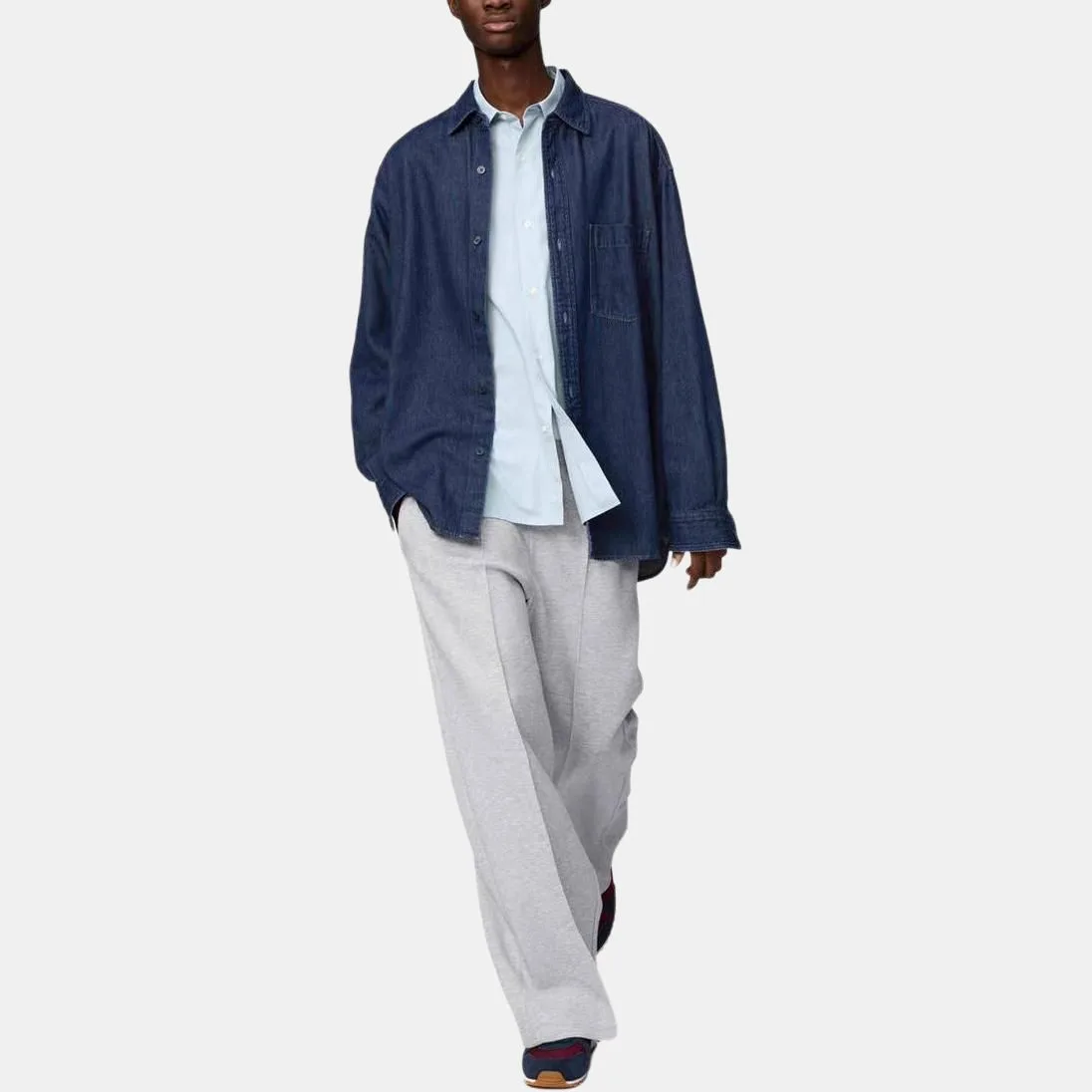 Брюки C вязаные унисекс UNIQLO, серый — фото 4