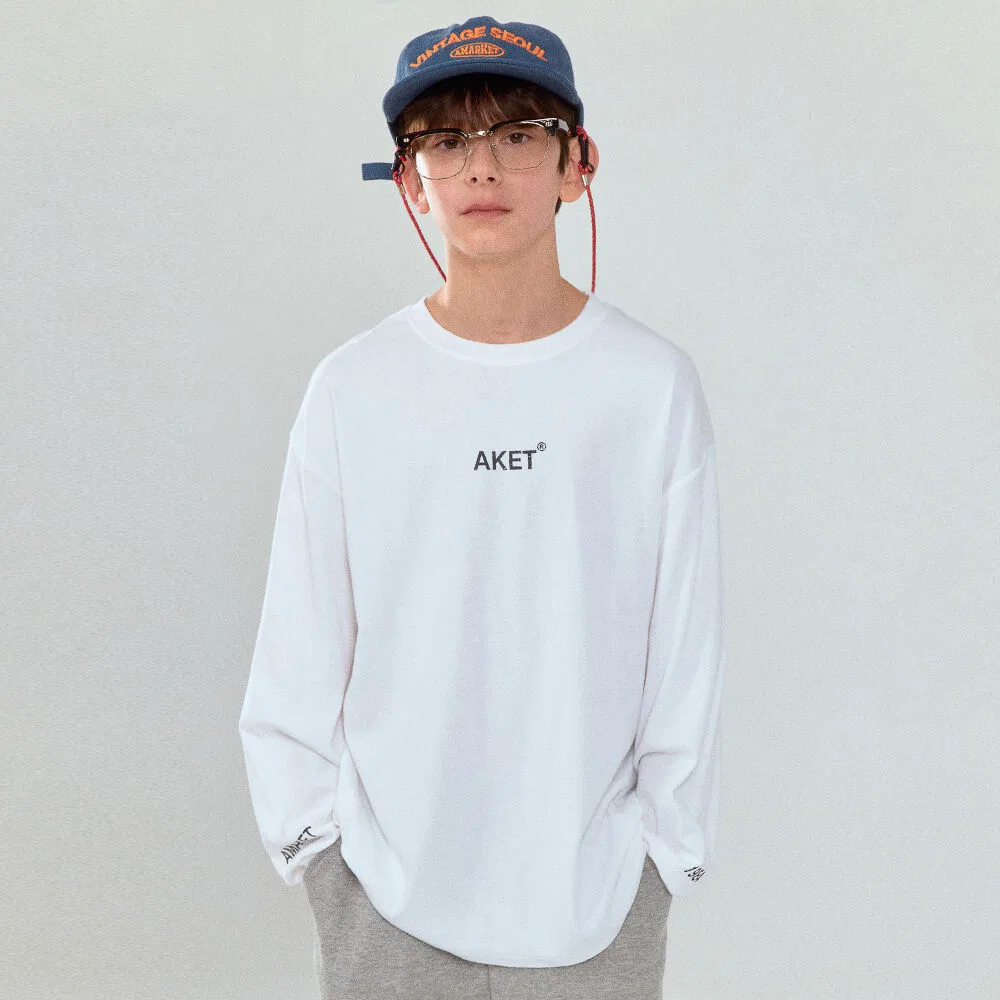 Детская футболка с длинным рукавом Aket цвета айвори от Amarket