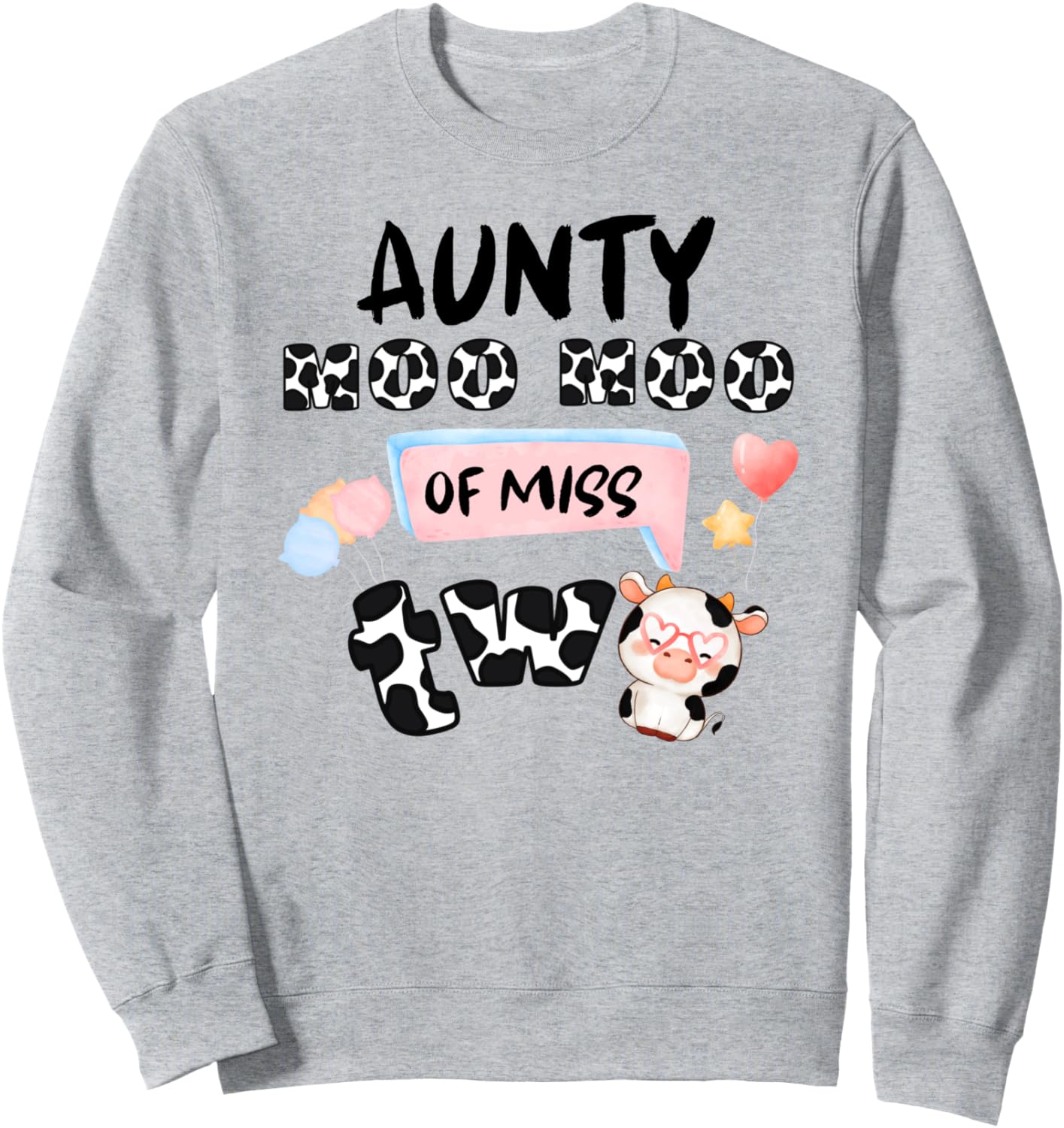 

Розовая толстовка с изображением коровы и надписью «Мне два года» для вечеринки по случаю 2-летия девочки Family Look Farm Midwestern Girl Decorations