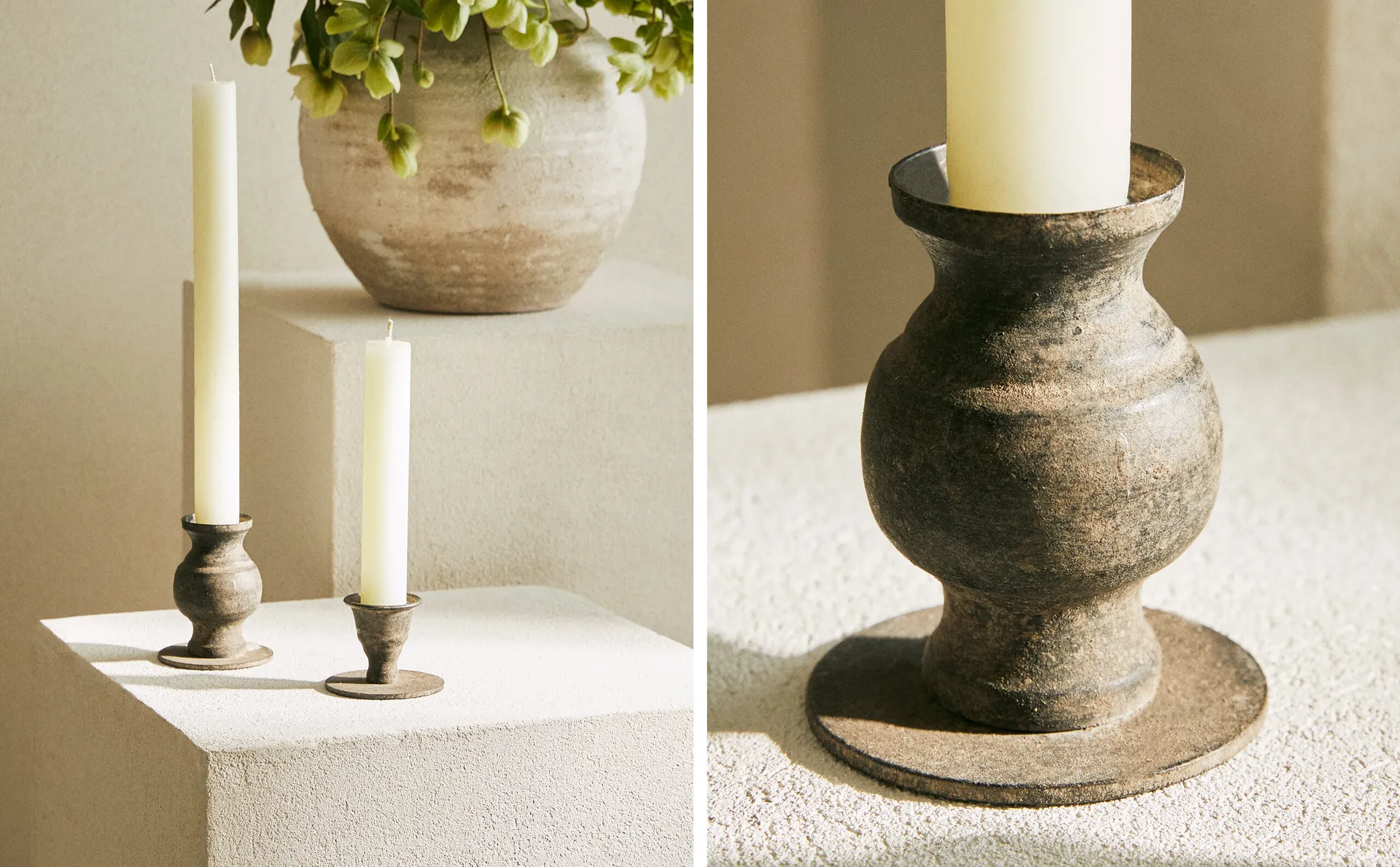 

Высокий железный подсвечник Zara Home, черный