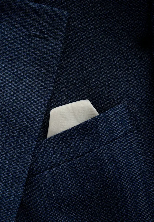 Элегантный фактурный блейзер стандартного кроя Next, Navy Blue — фото 3
