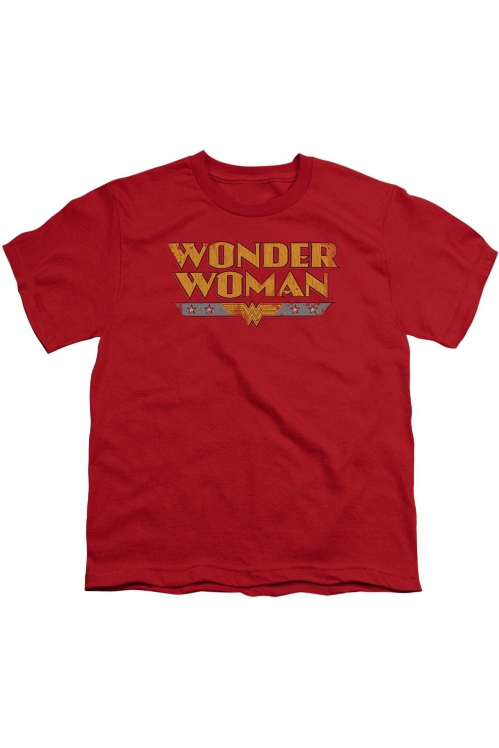 

Футболка с коротким рукавом для детей с логотипом Wonder Woman от DC Comics Gildan, красный