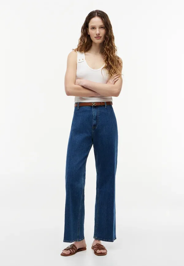 Джинсы Tommy Hilfiger Wide Leg Rian HW Ankle Wide Leg, синие — фото 2