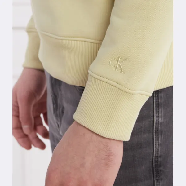 Утепленная толстовка монолога стандартного кроя Calvin Klein, зеленый — фото 4