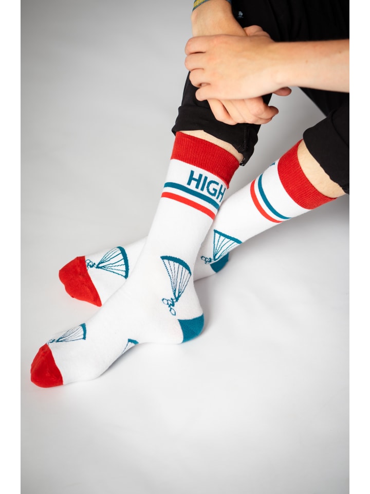 

GreenBomb Белые носки Fly High для велоспорта