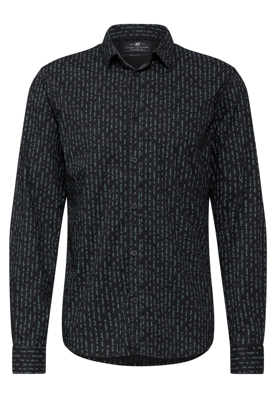 

Повседневная рубашка Street One MEN Slim fit Button Up Shirt, черный