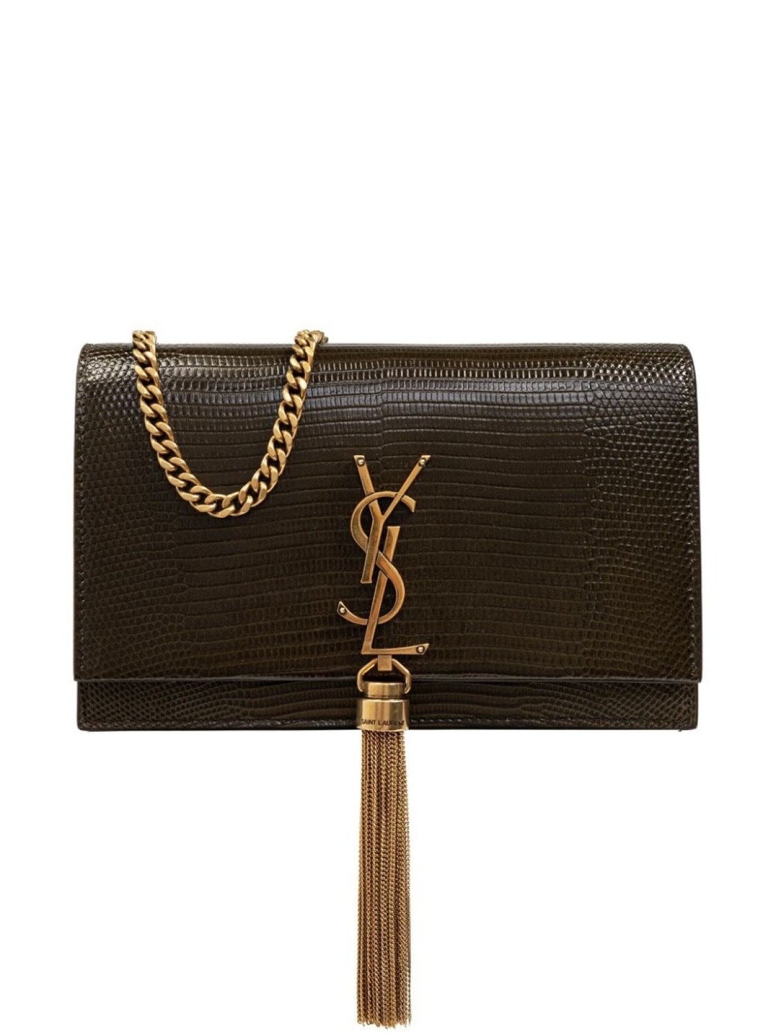 

Клатч Saint Laurent Kate с кисточкой, зеленый