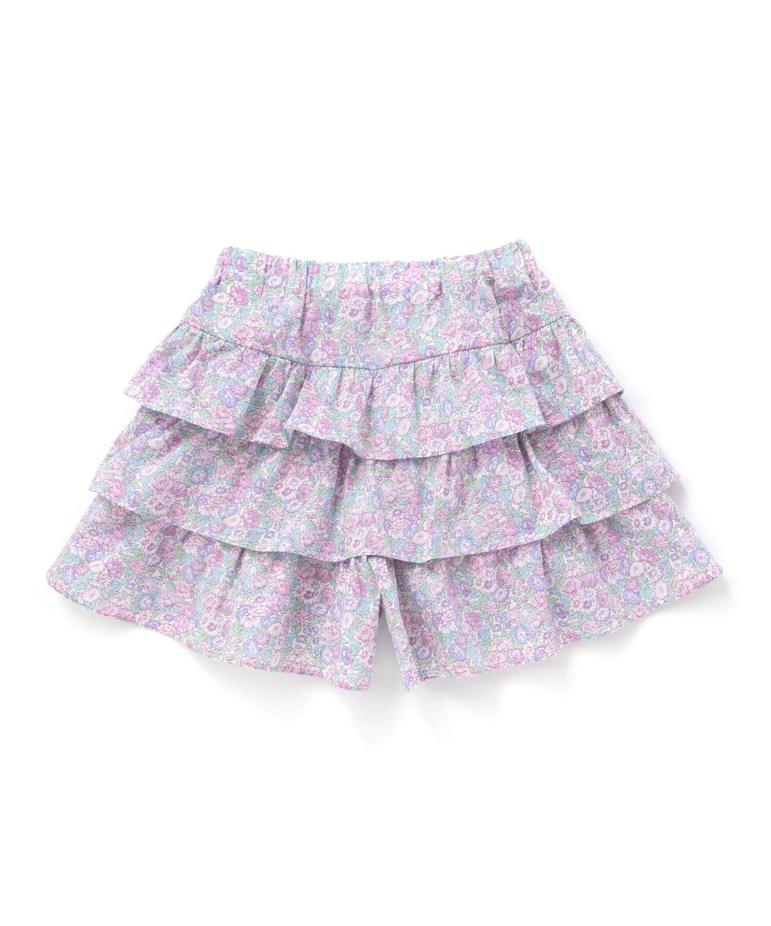 Брюки-кюлоты Tana Lawn с трехъярусными оборками и принтом Liberty (Leontyne Dream) (90-140 см) Tartine et Chocolat, Purple — фото 4
