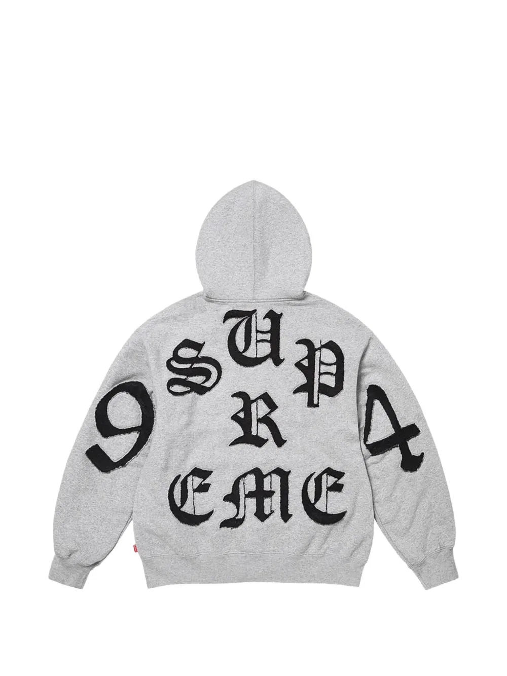 Толстовка на молнии с вырезами Supreme, серый — фото 2