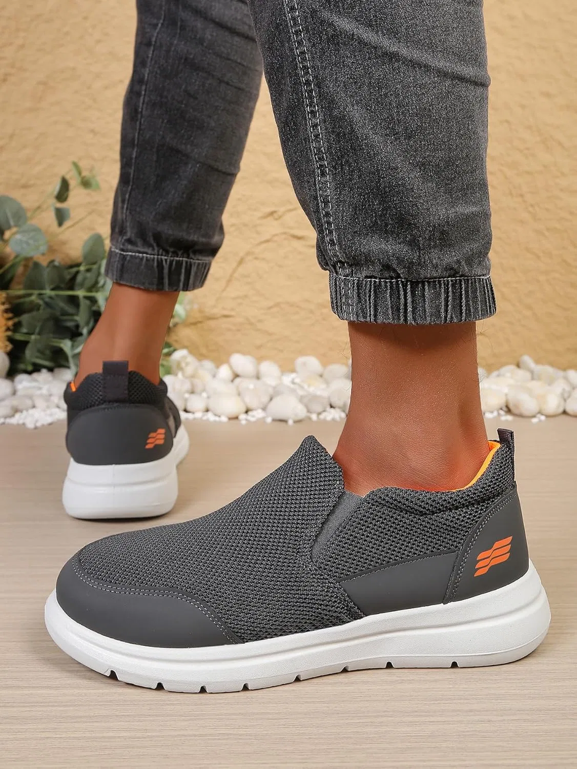 Лоферы мужские, кожаные, без бренда, модель Flat Round-Toe, черный SPKFHD — фото 4