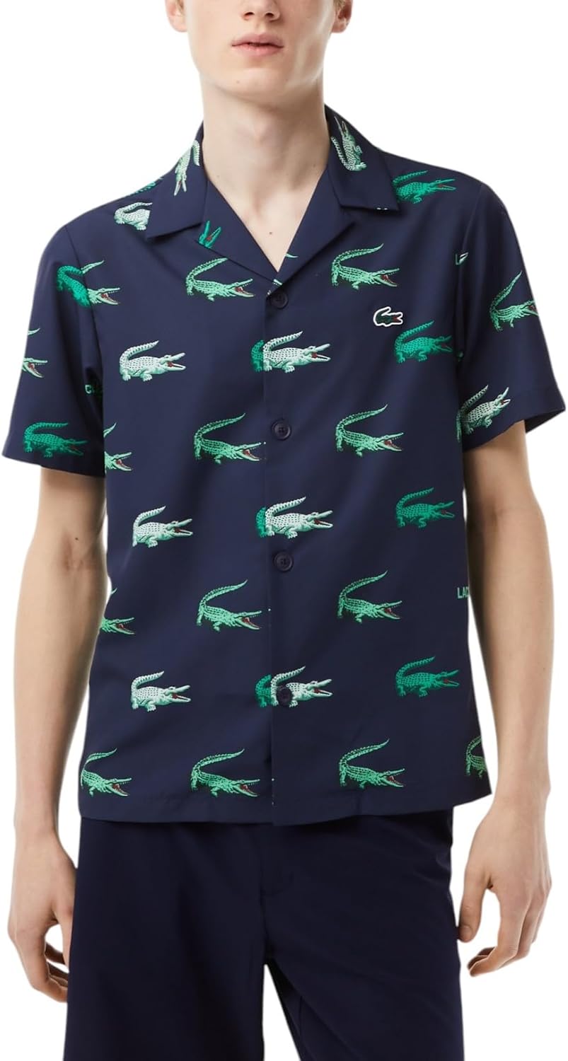 

Lacoste мужская спортивная футболка с принтом для гольфа, Navy Blue