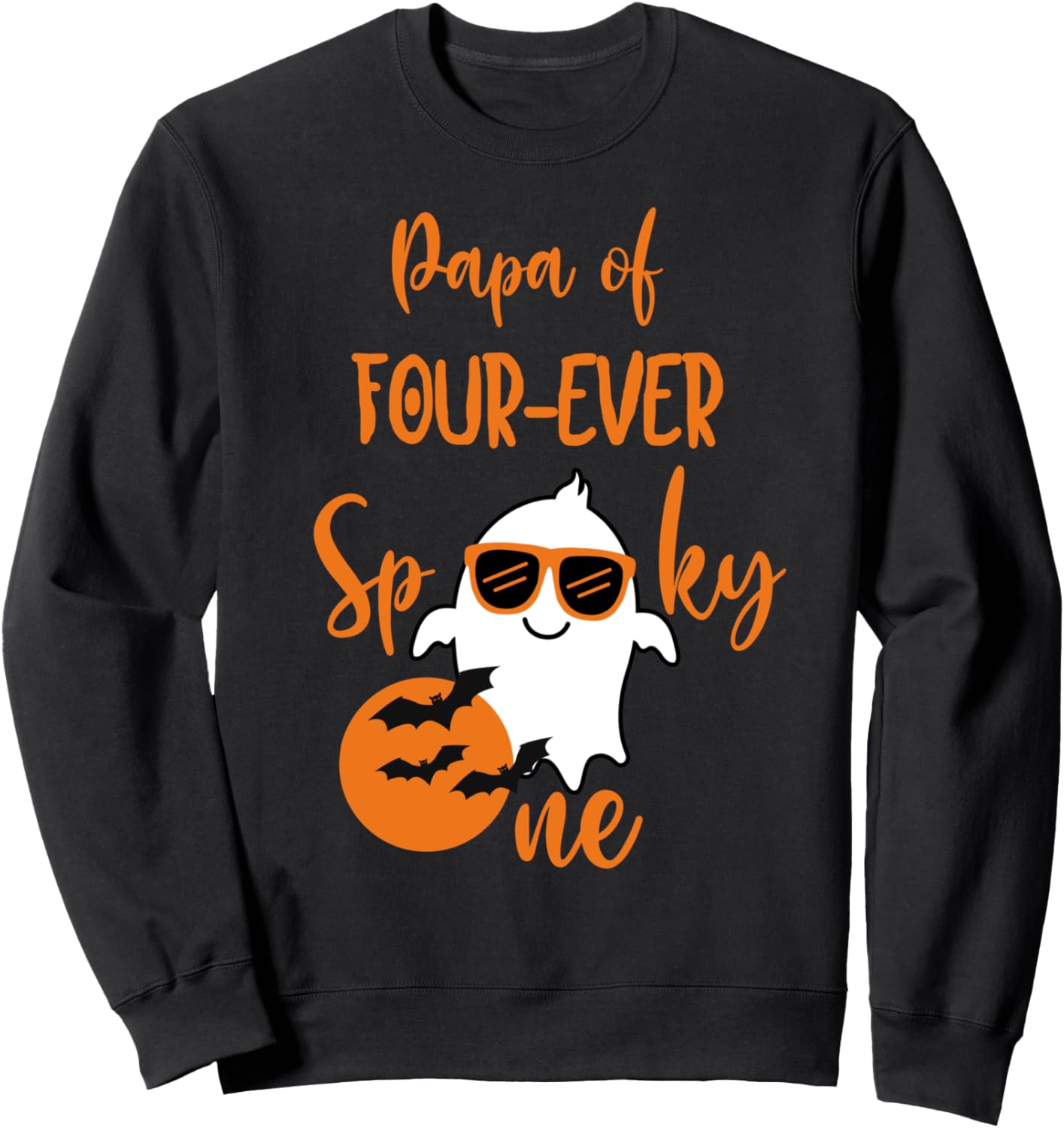 

Толстовка «Папа четверых детей - жуткий один на Хэллоуин, вечеринка в честь 4-го дня рождения» Family Look Halloween Theme Party Decoration Gifts, черный