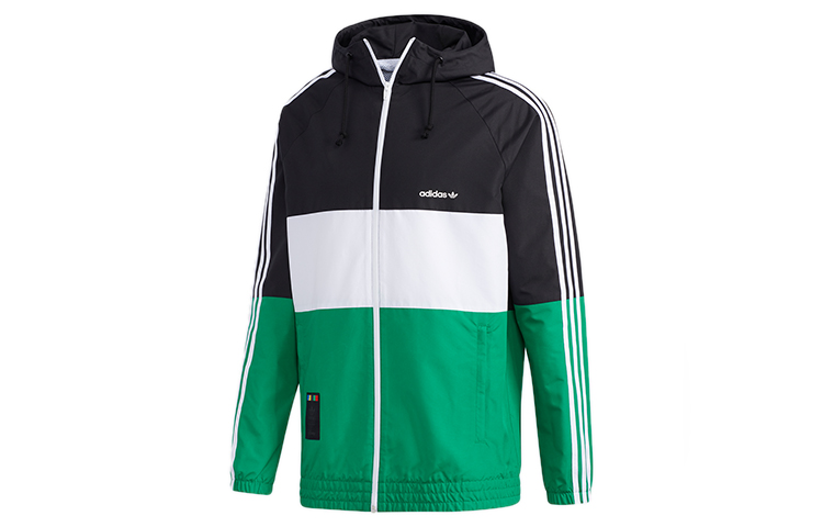 Куртка Goofy Мужская Черная Зеленая Adidas Originals — фото 2