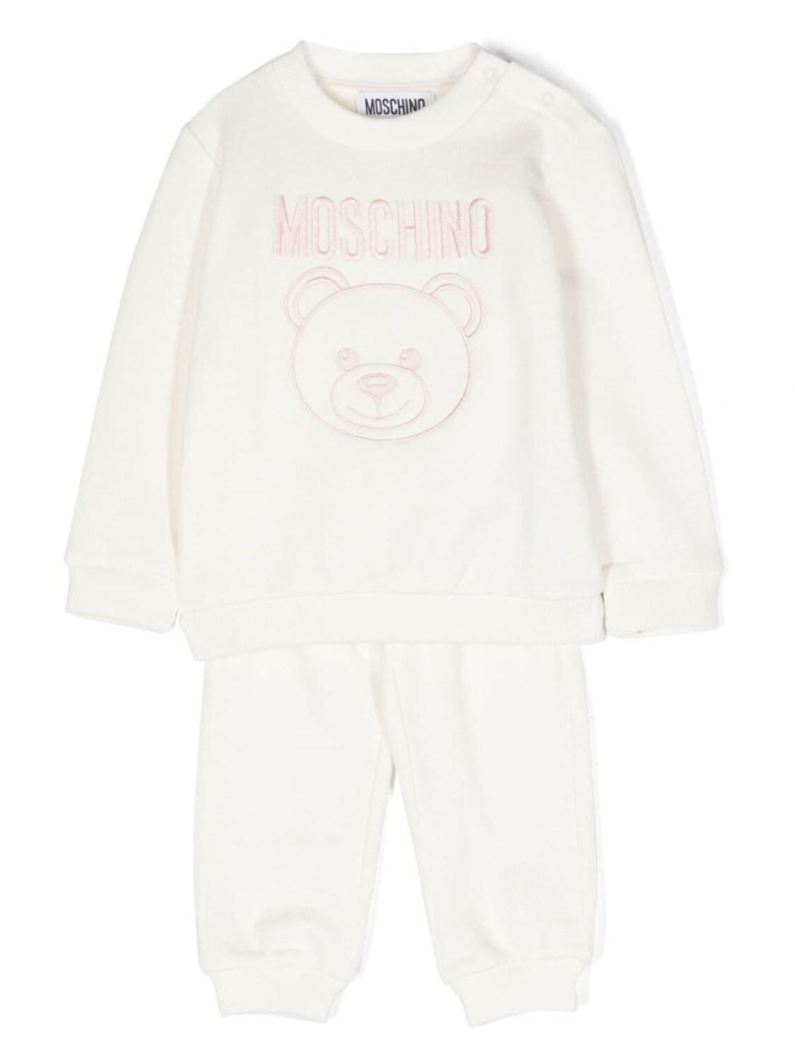 

Moschino Kids спортивный костюм с вышитым логотипом, белый