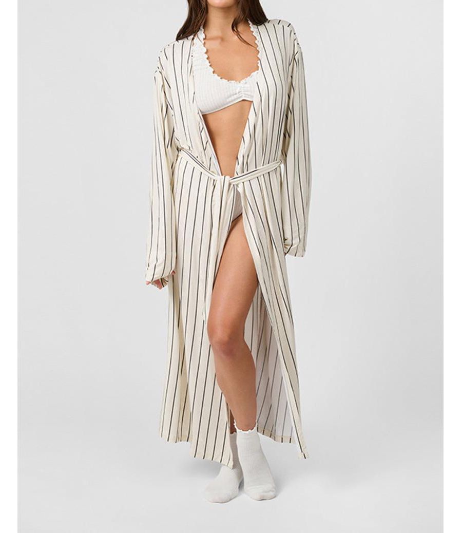 

Женский халат из модального трикотажа WeWoreWhat, Antiq wht/black