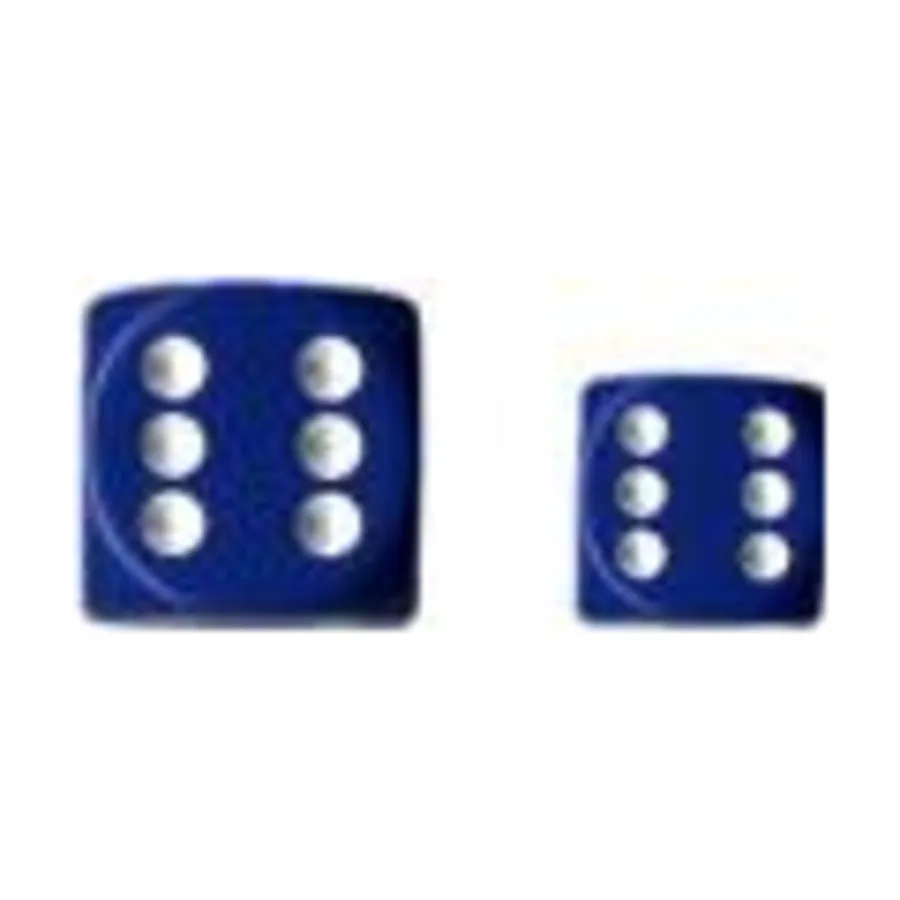 

d6 16 мм Синий с белым (12), Dice - Opaque - d6 16mm (Chessex)