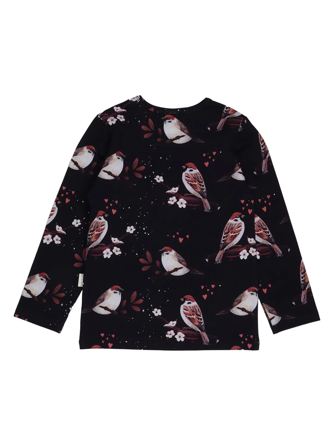 Футболка Walkiddy Little Sparrows Shirt черного цвета — фото 3