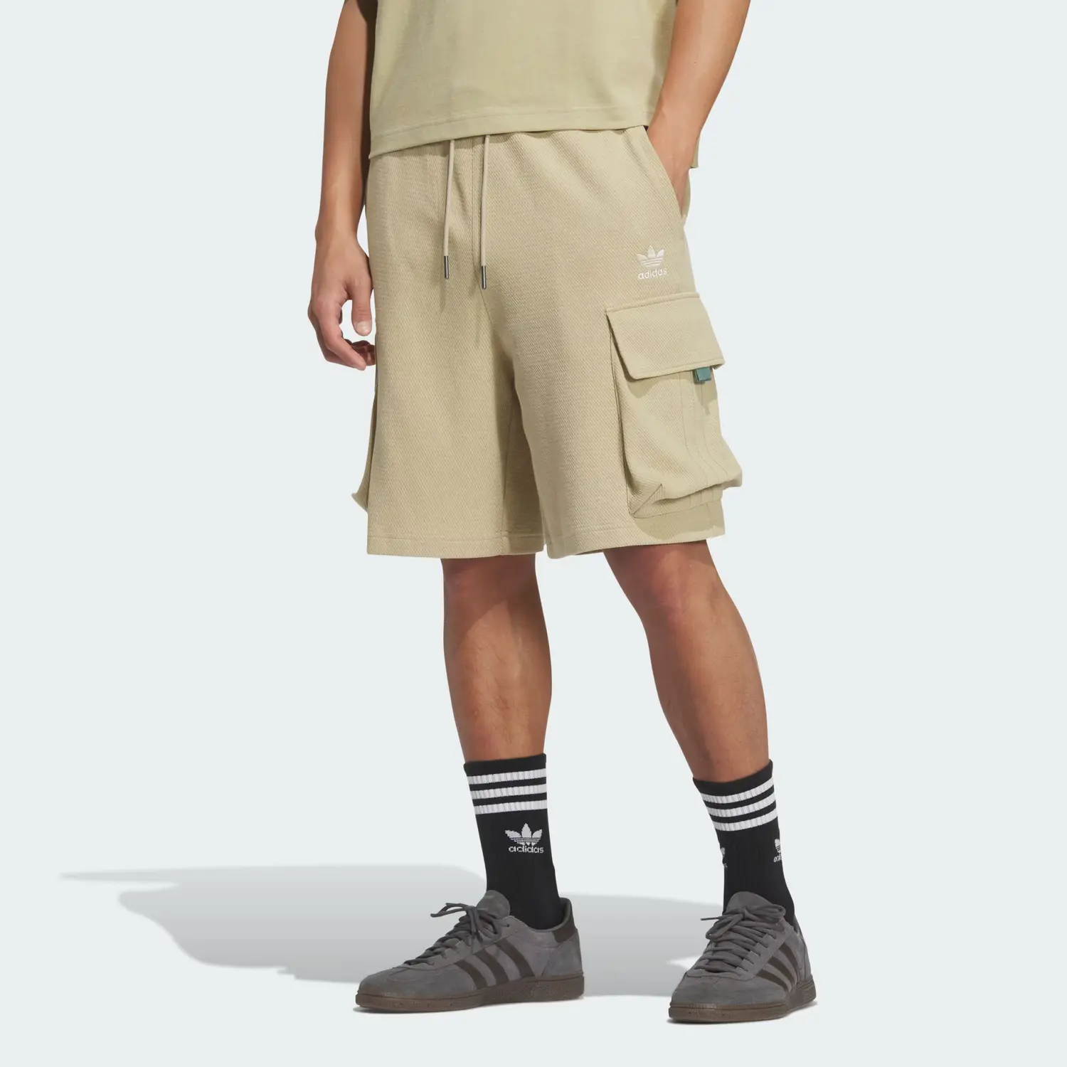 Adidas Originals SS25 Карго-шорты мужские Grassland Brown — фото 3