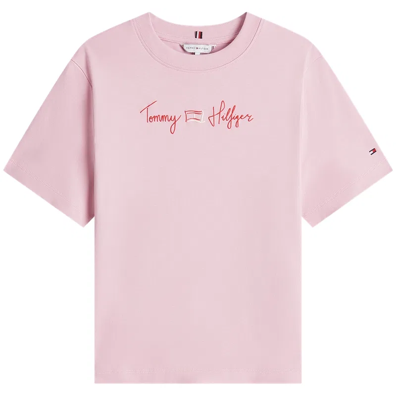 Футболка женская с круглым вырезом Tommy Hilfiger, Light Pink TPG