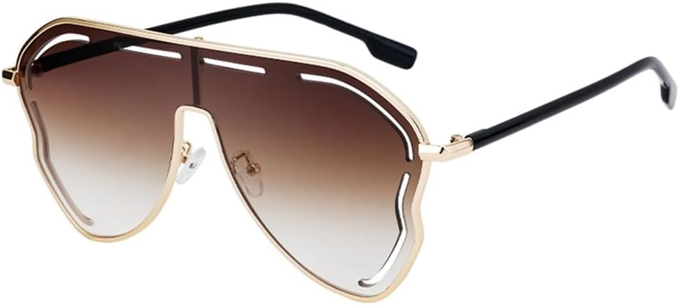 

Крупные квадратные солнцезащитные очки-щитки для женщин, большая оправа, модель «бабочка», цельные солнцезащитные очки для женщин, защита от ультрафиолета UV400 WNCKSQ, C5goldbrown