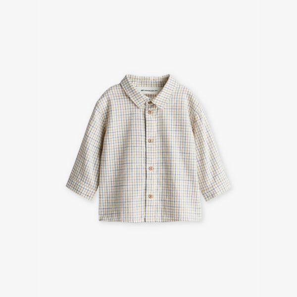 

Рубашка Seamus из органического хлопка в клетку 4 месяца - 3 года H&M Adorables, белый