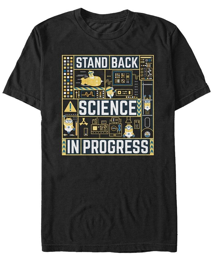 

Мужская футболка с короткими рукавами «Гадкий я 3: Stand Back, Science In Progress» Minions Illumination Fifth Sun, черный