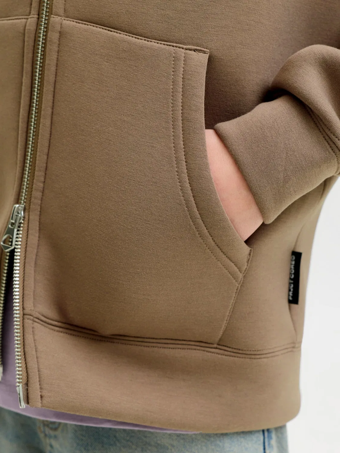 Капюшоновая толстовка с молнией walnut, JACK & JONES Junior — фото 3