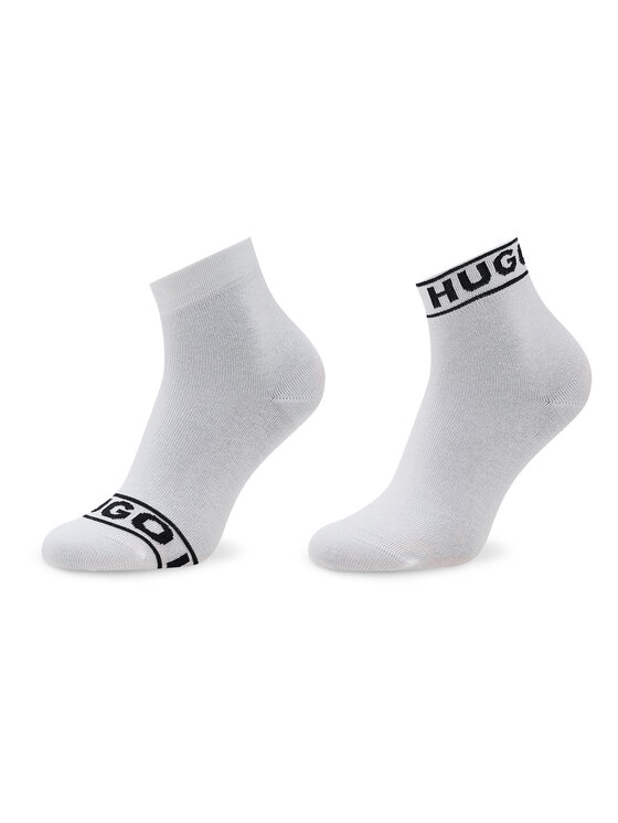 

Комплект из 2 высоких женских носков Logo 50469291 Hugo, белый