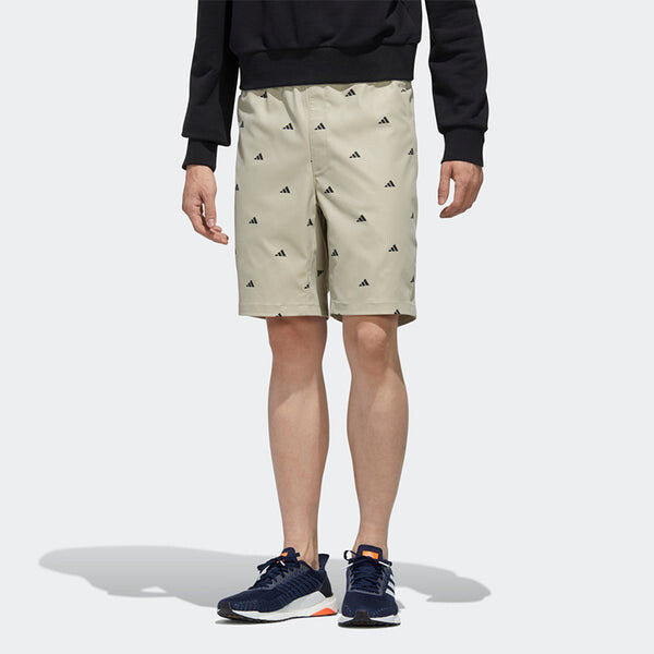 Шорты m short gen aop logo printing sports shorts brown Adidas, коричневый — фото 3