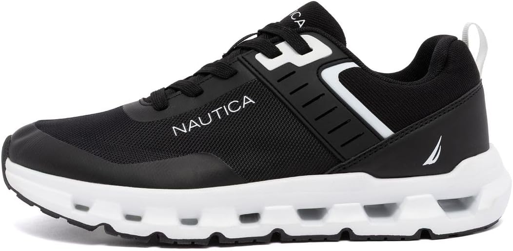 Мужские кроссовки Nautica для бега, спортивные, модные, с шнуровкой, мягкие для тренировок, тенниса - с амортизацией, дышащие, легкие и удобные, белый — фото 2