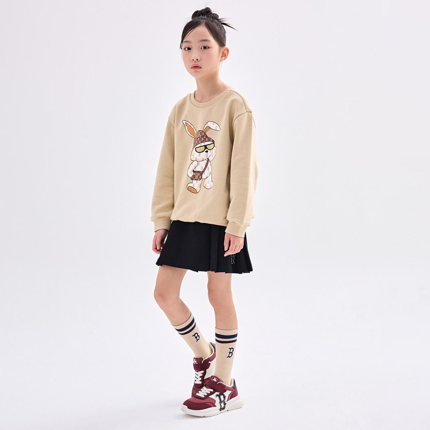 Chunky Runner Kids Кроссовки для детей Mlb, цвет Burgundy — фото 4