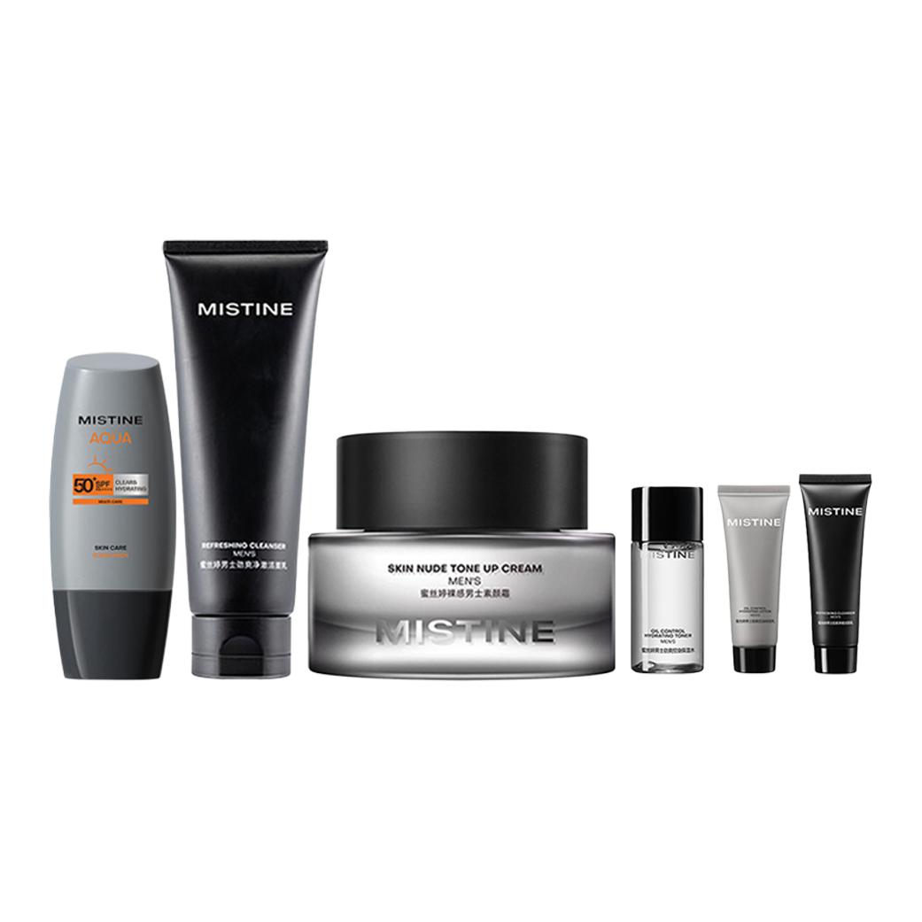 

Очищающий, освежающий и контролирующий жирность набор средств для ухода за кожей для мужчин увлажняющий, питательный, освежающий, с защитой от солнца Mistine