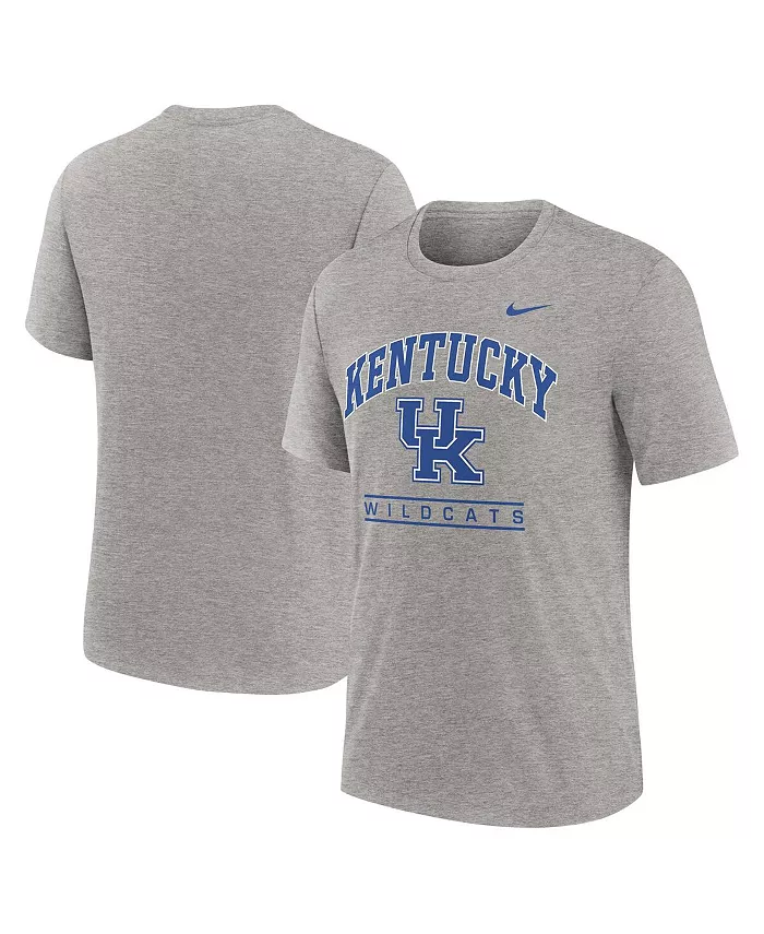 

Мужская футболка Heather Gray Kentucky Wildcats Arch Over Logo Tri-Blend Nike