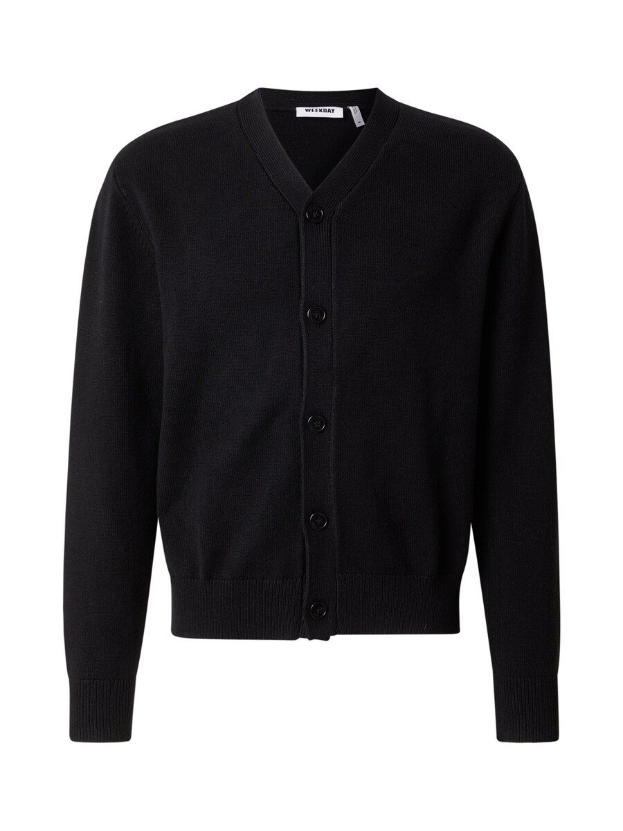 

Вязаный кардиган WEEKDAY Ronnie, черный