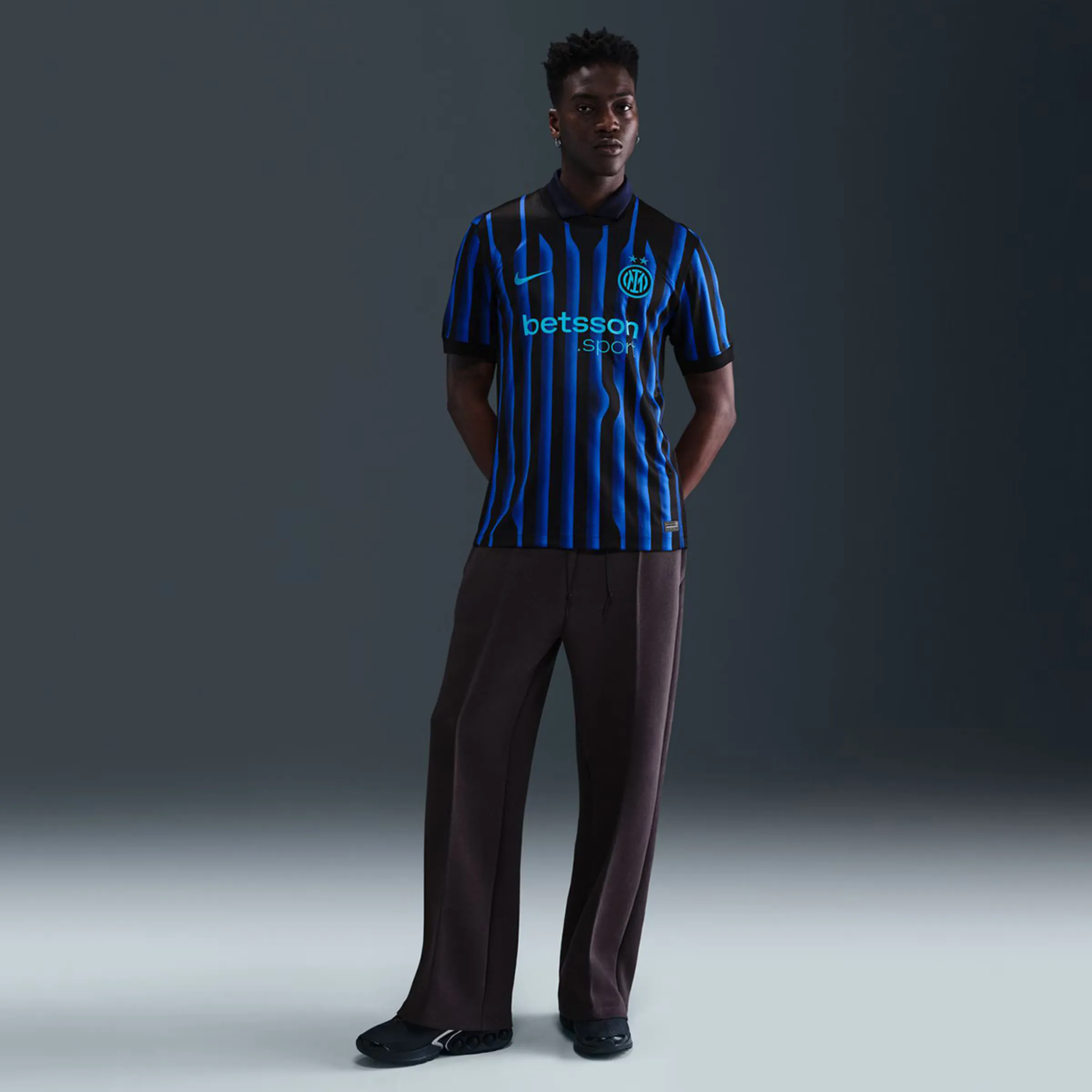 

Футболка мужская домашняя Inter Milan 2025-2026 Stadium Nike, синий/черный