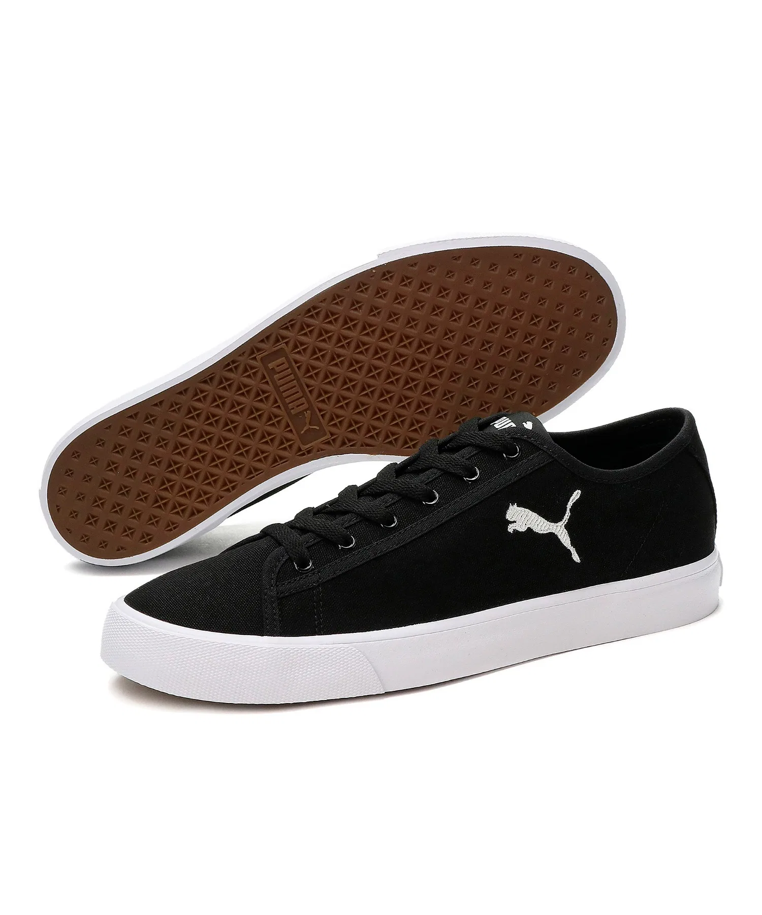 Унисекс кеды из канваса PUMA Bari Cat CV бежевые — фото 4