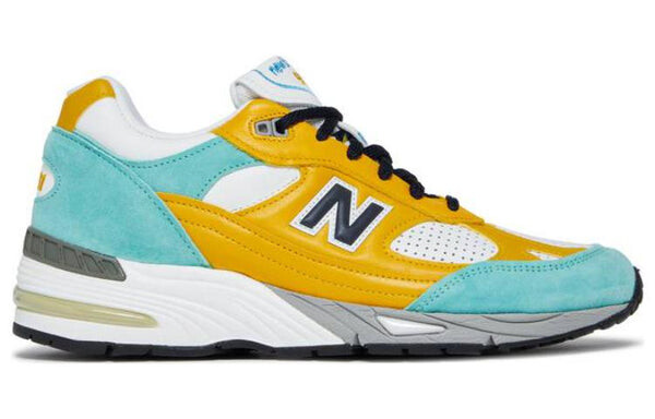 Кроссовки sneakersnstuff x 991 сделано в англии New Balance, желтый — фото 2